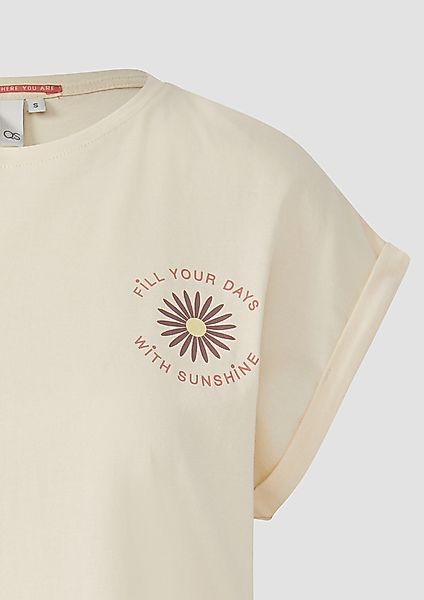 QS Kurzarmshirt Lockeres T- Shirt mit günstig online kaufen