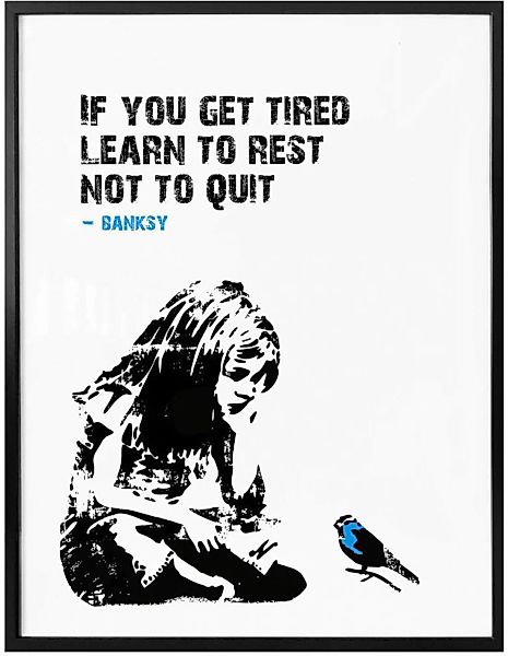 Wall-Art Poster "Graffiti Bilder If you get tired", Schriftzug, (1 St.) günstig online kaufen