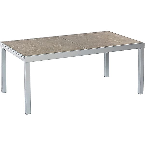 Merxx Gartentisch Rechteckig ausziehbar Silber 180 cm x 100 cm günstig online kaufen