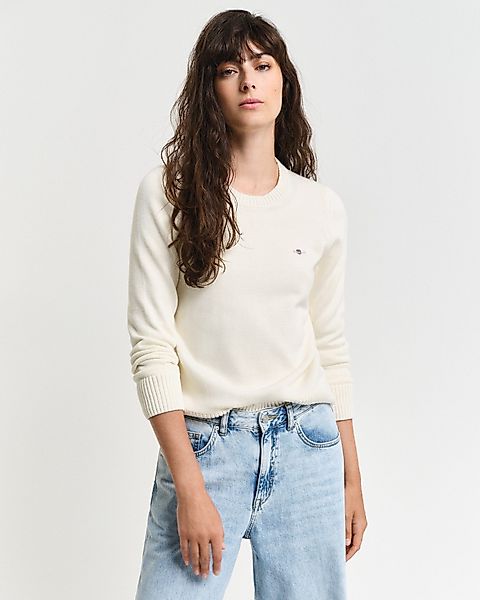 Gant Rundhalspullover CLASSIC COTTON C-NECK mit günstig online kaufen