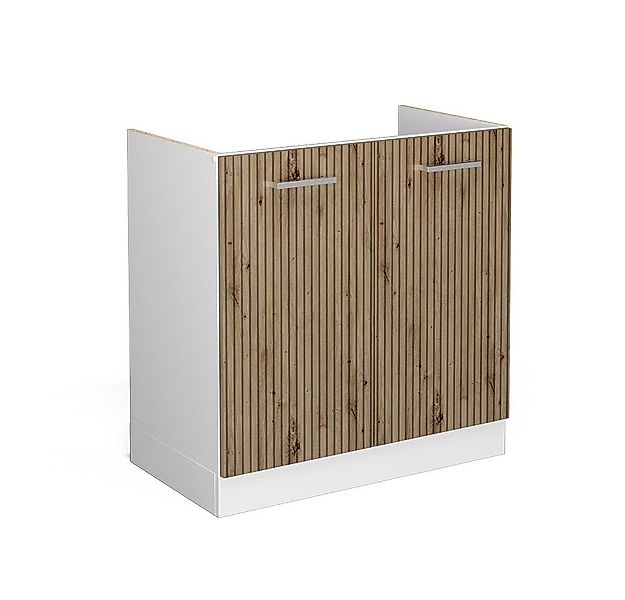 Vicco Unterschrank R-Line, Artisan-Eiche/Weiß, 80 cm ohne Arbeitsplatte günstig online kaufen
