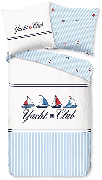good morning Wendebettwäsche "Yachtclub" 2 Stk. tlg. 100% Baumwolle, Renfor günstig online kaufen
