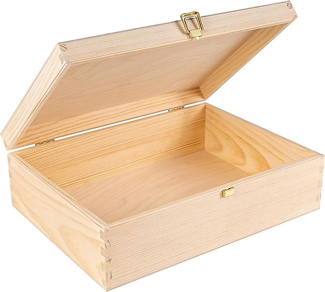 Creative Deco Holzkiste A4 mit Deckel Unlackierte Aufbewahrungsbox, Holzbox günstig online kaufen