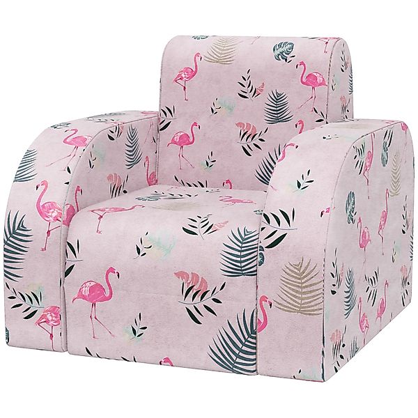 AIYAPLAY Kindersessel 2 in 1 Klappbar Kindersofa mit Liegefunktion Flamingo günstig online kaufen