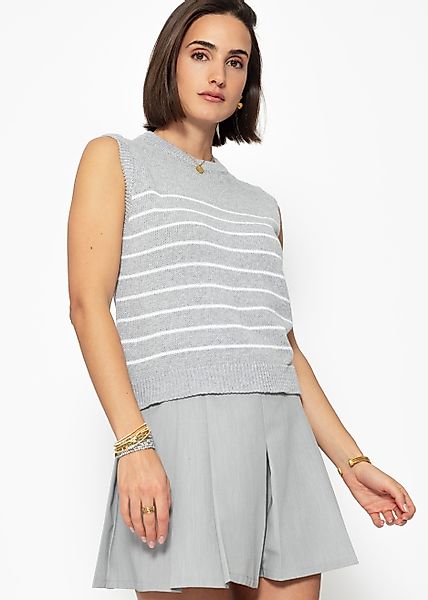 SASSYCLASSY Strickpullover Pullunder Damen gestreift mit günstig online kaufen