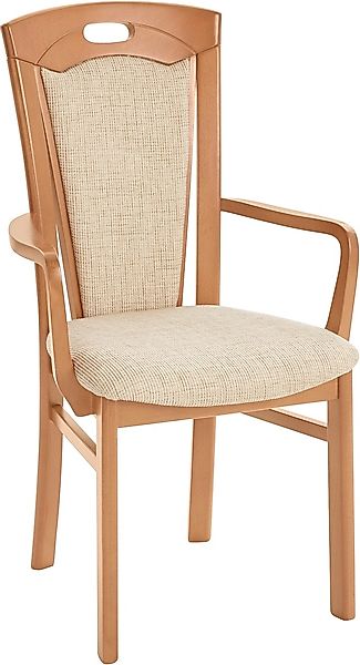Home affaire Esszimmerstuhl »FERDI, Armlehnstuhl, Made in Italy, Massivholz günstig online kaufen