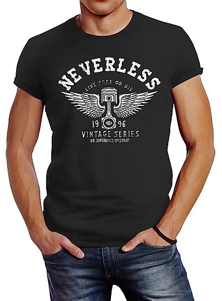 Neverless Print-Shirt Herren T-Shirt Biker Motorrad günstig online kaufen