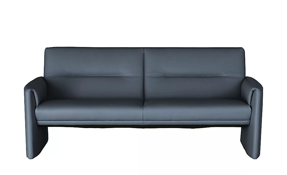 Ledersofa, hoch - blau - 193 cm - 83 cm - 89 cm - Polstermöbel > Sofas > 3- günstig online kaufen