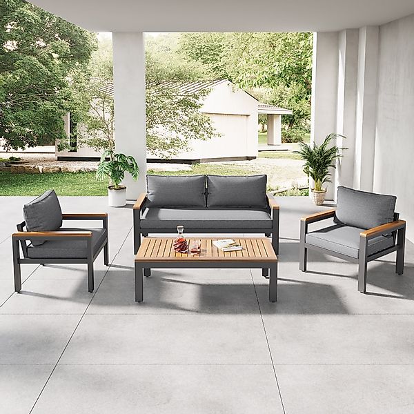 Flieks Gartenlounge-Set, Balkonset Gartenmöbel Set Bank günstig online kaufen