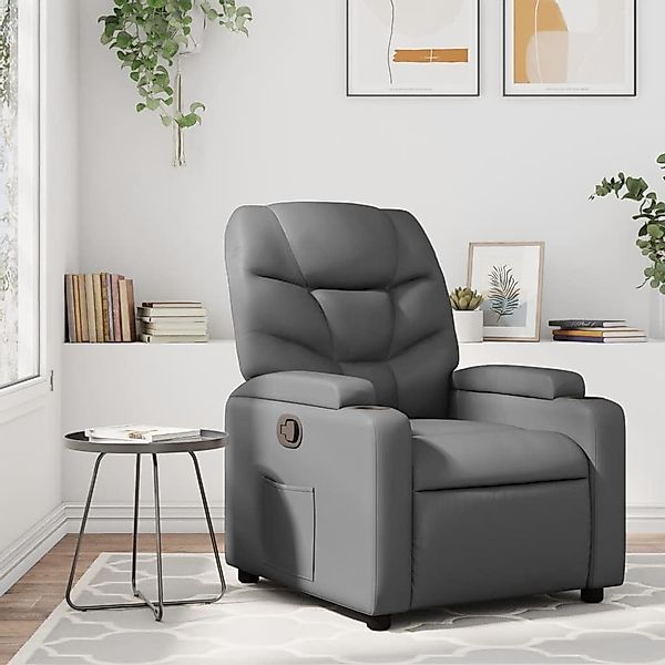 vidaXL Sessel Relaxsessel Grau Kunstleder (1-St) günstig online kaufen