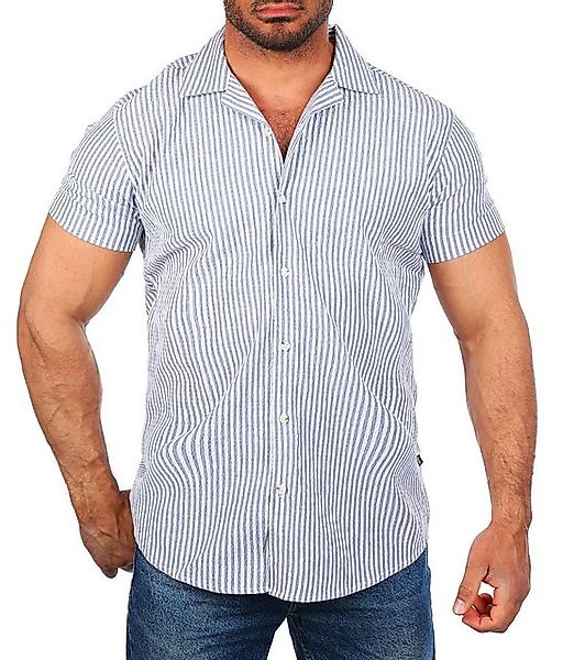 CARISMA Kurzarmhemd Herren Hemd trendig geriffelt gewebt retro Look 9270 günstig online kaufen
