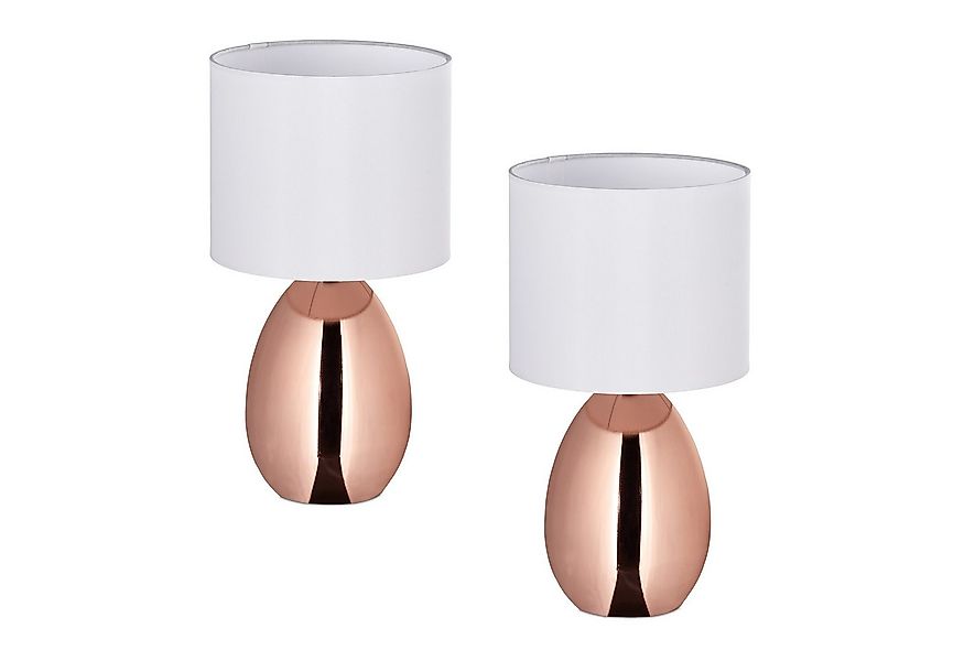 relaxdays Nachttischlampe 2er Set, Ein-/Ausschalter, Ohne Leuchtmittel, Kup günstig online kaufen