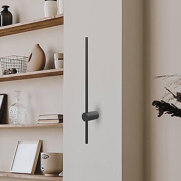 LED-Wandleuchte Swing, Höhe 90 cm, CCT, Metall, schwarz günstig online kaufen