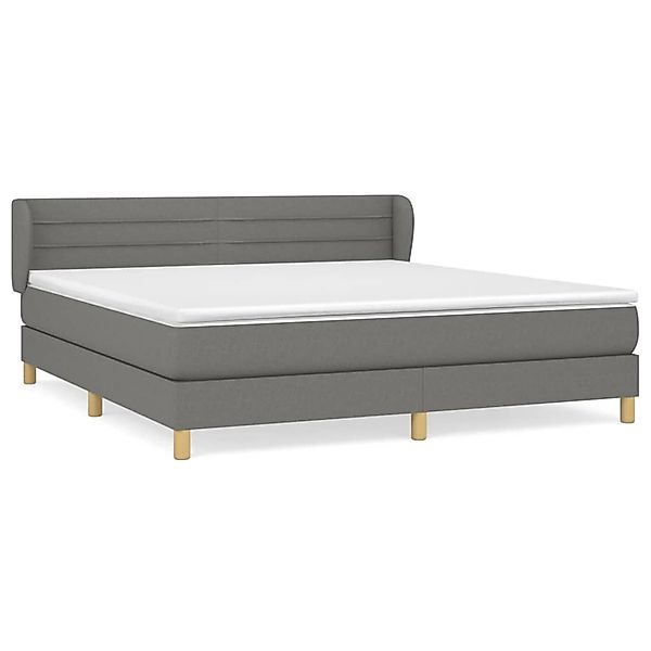 vidaXL Boxspringbett mit Matratze Dunkelgrau 160x200 cm Stoff1394912 günstig online kaufen