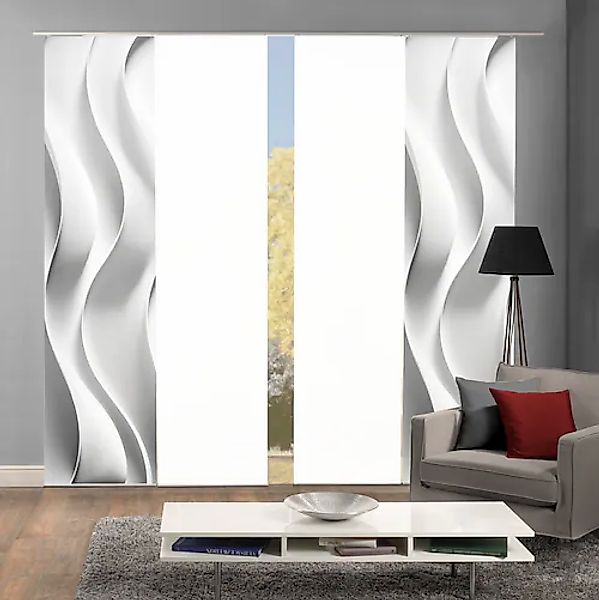 HOME WOHNIDEEN Schiebegardine »JAIR« Paneelwagen 4 Stk. tlg. SCHIEBEVORHANG günstig online kaufen