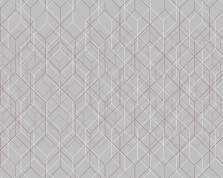 Fototapete "Pastel Grid Grey" 4,00x2,50 m / Strukturvlies Klassik günstig online kaufen