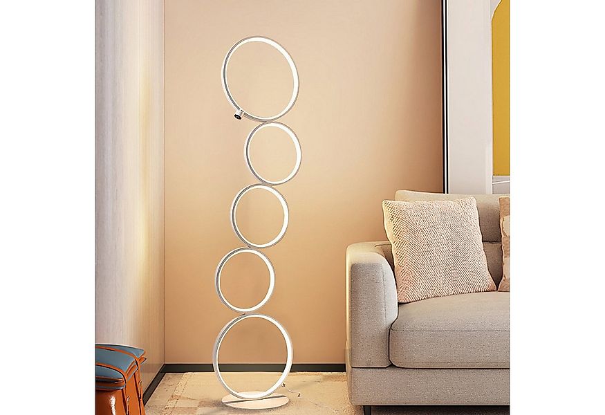 Nettlife LED Stehlampe Standleuchte 5 Birne in Ringform, LED fest integrier günstig online kaufen