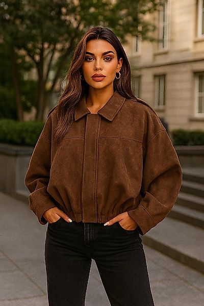 Worldclassca Lederimitatjacke Worldclassca Wildlederoptik Bomberjacke Zip T günstig online kaufen