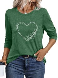 PYLIKE Longsleeve Damen Rundhalsausschnitt Longsleeve mit günstig online kaufen