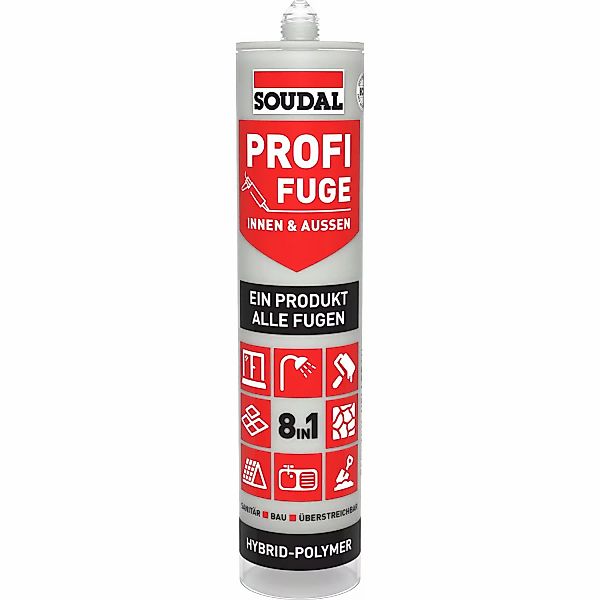 Soudal Dichtstoff Profi-Fuge 8-in-1 Hellgrau 280 ml günstig online kaufen