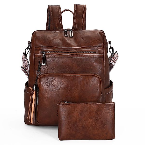 REDOM Rucksack Laptoprucksack Schulrucksack Lederrucksack Reiserucksack günstig online kaufen