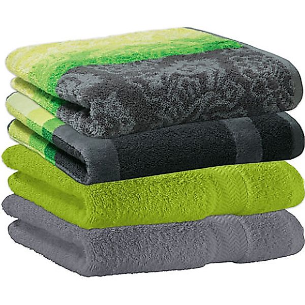 Erwin Müller Handtuch Handtuch-Set 4er-Pack, Jacquard, günstig online kaufen