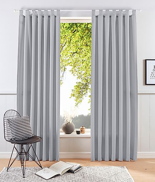 my home Vorhang "Raja" Schlaufen 2 Stk. tlg. 2er-Set, Bestseller, einfarbig günstig online kaufen