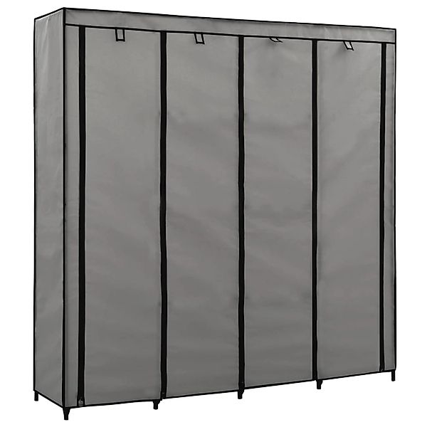 Kleiderschrank Mit 4 Fächern Grau 175 X 45 X 170 Cm günstig online kaufen