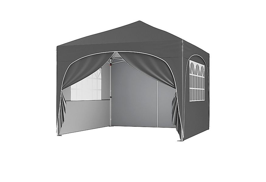 COSTWAY Faltpavillon, mit 4 Seitenteilen, Gartenzelt mit 4 abnehmbaren Seit günstig online kaufen