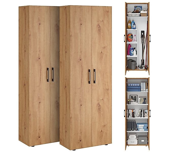 Bellamio Mehrzweckschrank-Set Apol, (Eichenoptik, 2er-Set), Akten- und Bese günstig online kaufen