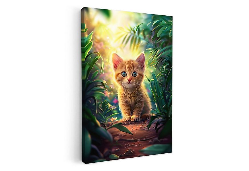 OneMillionCanvasses® Leinwandbild Katze - Tier - Natur, Fotodruck (1 St), K günstig online kaufen