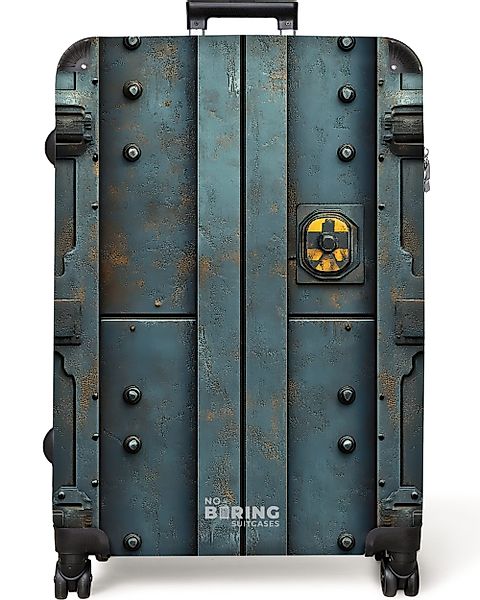 NoBoringSuitcases.com© Hartschalen-Trolley Gepanzerte Tür mit Atomwarnsymbo günstig online kaufen
