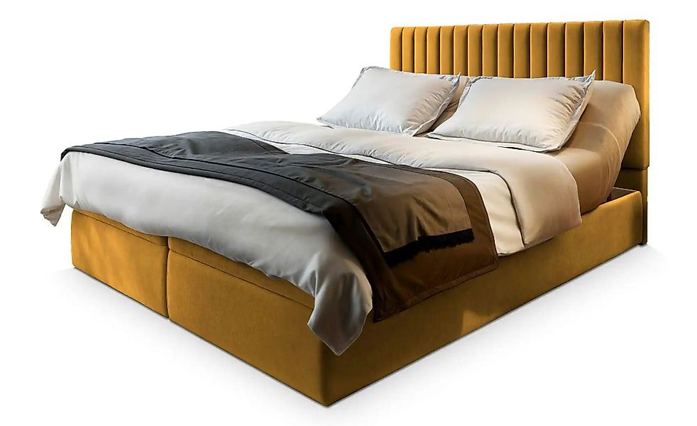 MASSENO Boxbett mit Bettkasten Murlo ¦ gelb ¦ Maße (cm): B: 180 H: 98 Bette günstig online kaufen