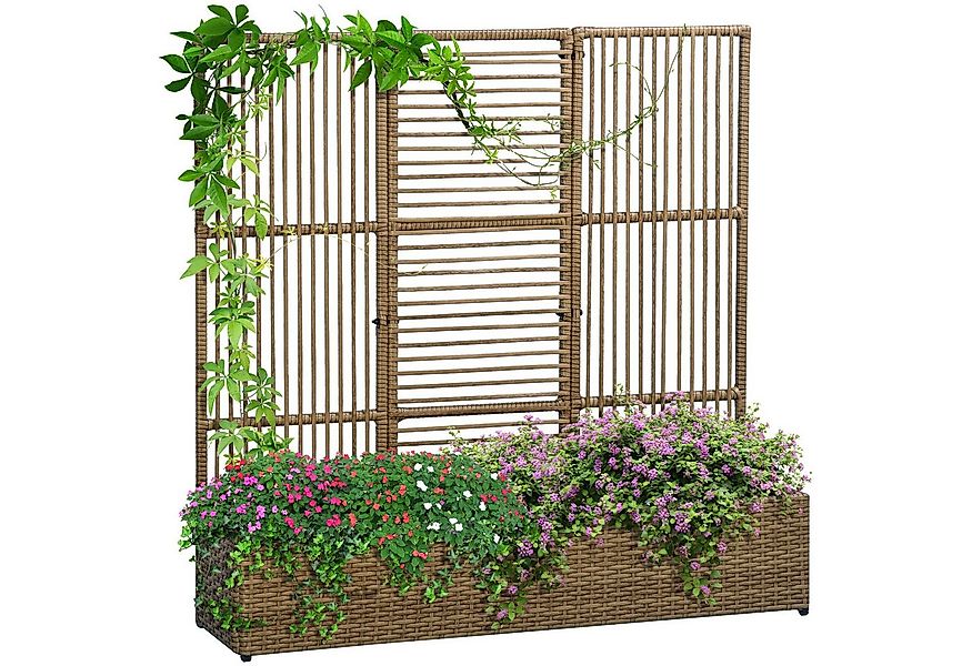 Outsunny Blumenkasten mit Rankhilfe, wetterbeständig (Pflanzkasten, 1 St., günstig online kaufen