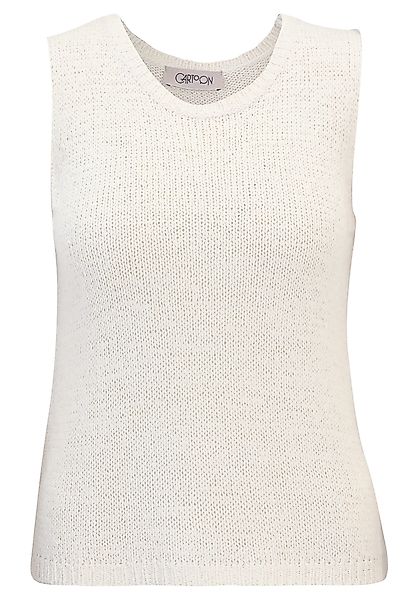 Cartoon Stricktop "Cartoon Damen Strick-Top mit Rundhalsausschnitt" Rippbün günstig online kaufen