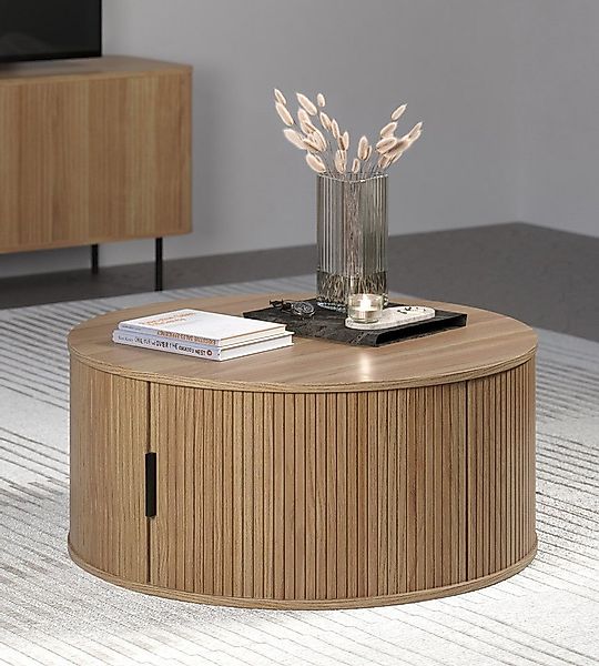 trendteam Couchtisch Couchtisch Ronin, Eiche, rund (no-Set), Breite 80 cm günstig online kaufen