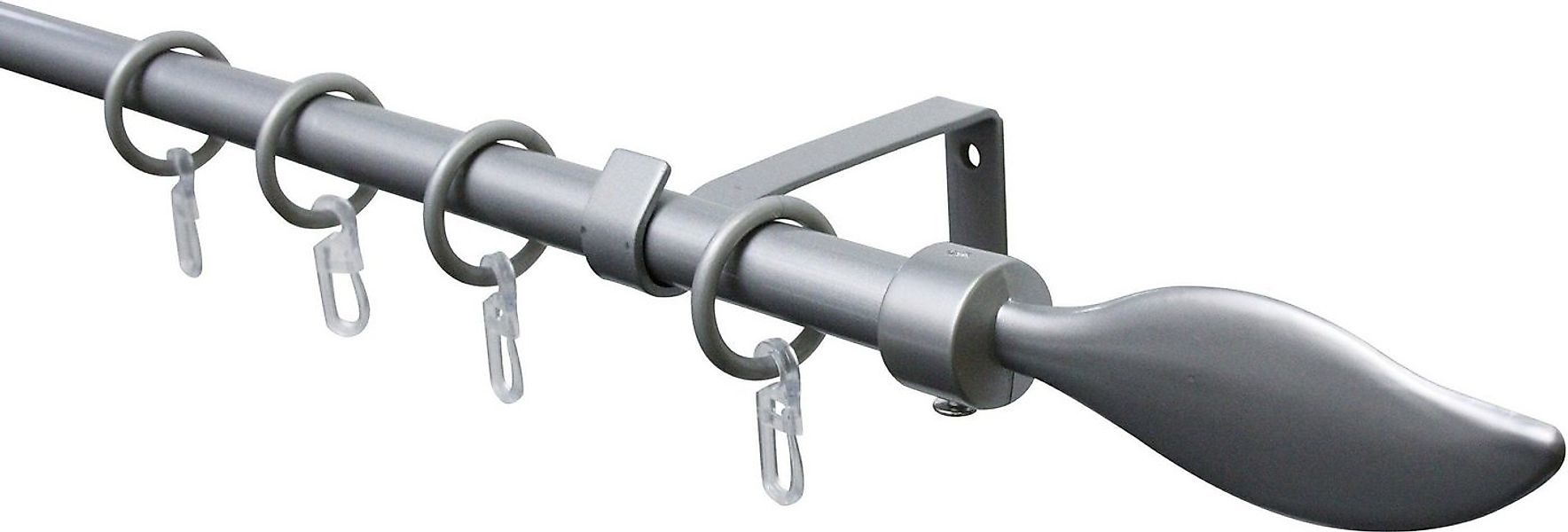 GARDINIA Gardinenstange Set Metall, 1-läufig, ausziehbar, verschraubt, Alum günstig online kaufen