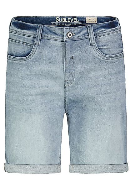 SUBLEVEL Jeansshorts im Used-Look mit umgeschlagenem Saum, Gr. 32 Used-Look günstig online kaufen