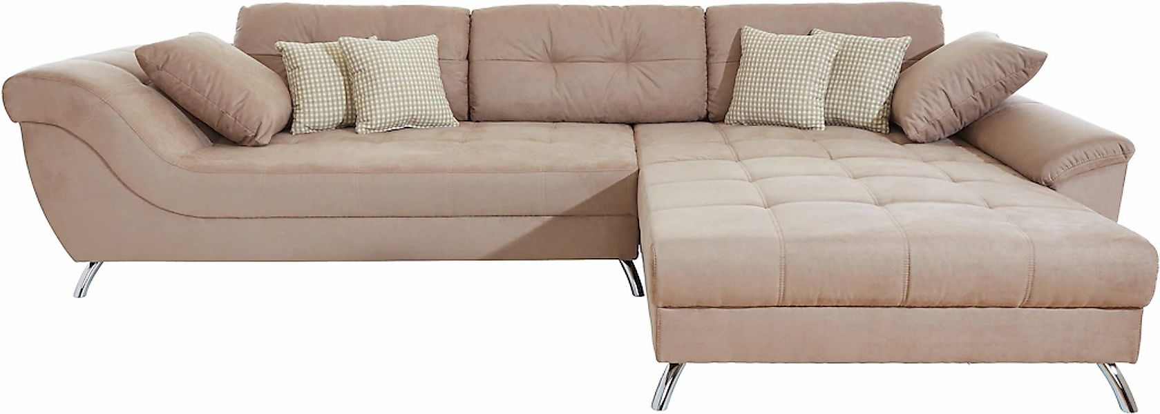 Jockenhöfer Gruppe Ecksofa "San Francisco L-Form, B: 358 cm" mit Zierkissen günstig online kaufen