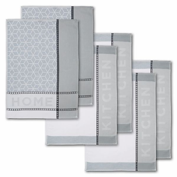 Dyckhoff Geschirrtuch "HOME / KITCHEN, Maße je Tuch ca. 50x70 cm" mit zwei günstig online kaufen