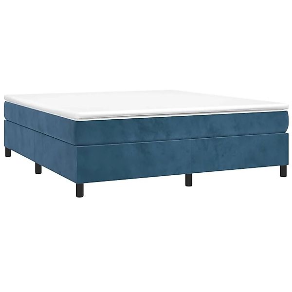 vidaXL Boxspringbett mit Matratze Dunkelblau 160x200 cm Samt 3144691 günstig online kaufen