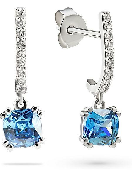 FAVS Paar Ohrhänger FAVS Damen-Ohrhänger 375er Weißgold 2 Zirkonia günstig online kaufen