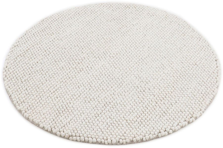 carpetfine Teppich "Calo" rund 16 mm Höhe Handweb Teppich, Uni-Farben, meli günstig online kaufen