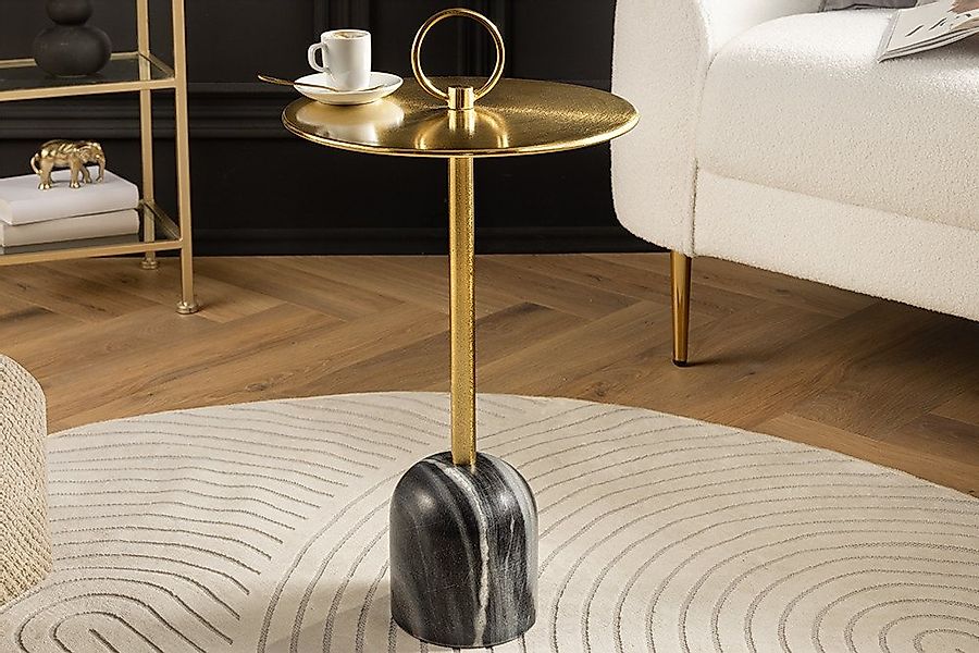 riess-ambiente Beistelltisch ELEGANCE 60cm gold / schwarz · Wohnzimmertisch günstig online kaufen