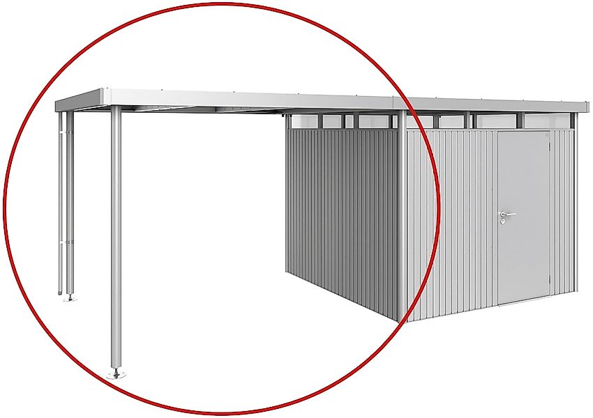 Biohort Gerätehaus-Anbaudach silber-metallic günstig online kaufen