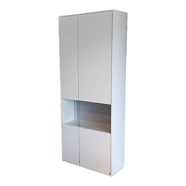 WK WOHNEN Standvitrine Vitrine WK 419 Intono Glattlack 420 Verkehrsweiß Ink günstig online kaufen