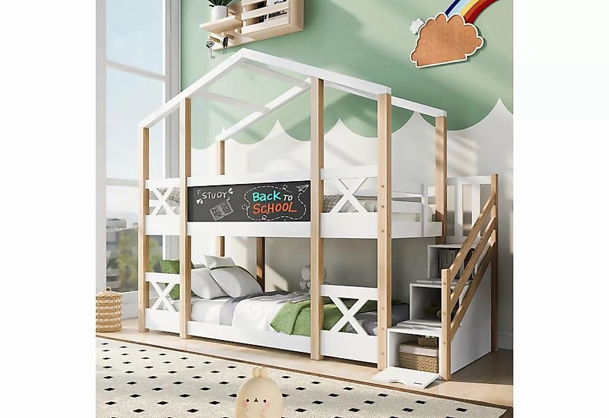 IDEASY Etagenbett Etagenbett im Baumhaus-Stil, 90 x 200 cm, ohne Matratze, günstig online kaufen