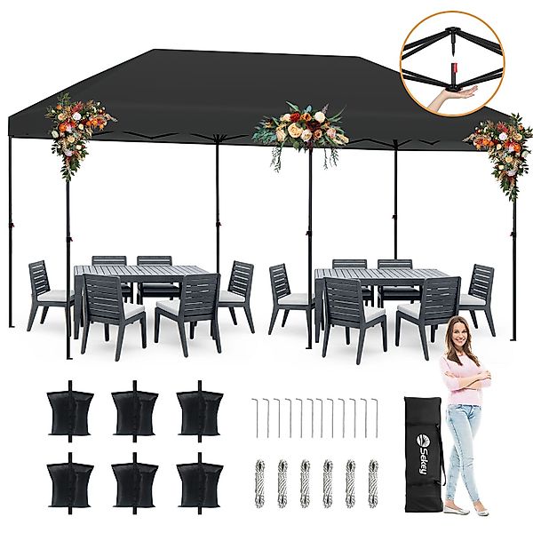 Sekey Faltpavillon Pavillon 3x6 Festzelt Gartenpavillon günstig online kaufen