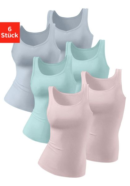 petite fleur Achselhemd 6er-Pack, aus reiner Baumwolle, Tanktop, Unterziehs günstig online kaufen