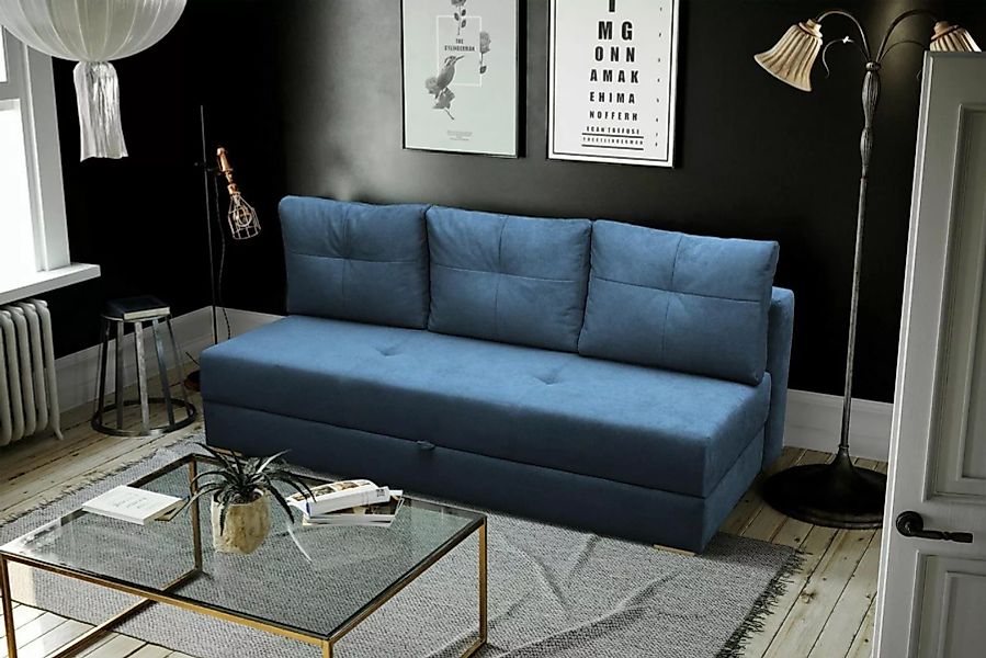 Beautysofa 3-Sitzer Dafne, mit Bettkasten, Schlaffunktion, Couch, Schlafsof günstig online kaufen